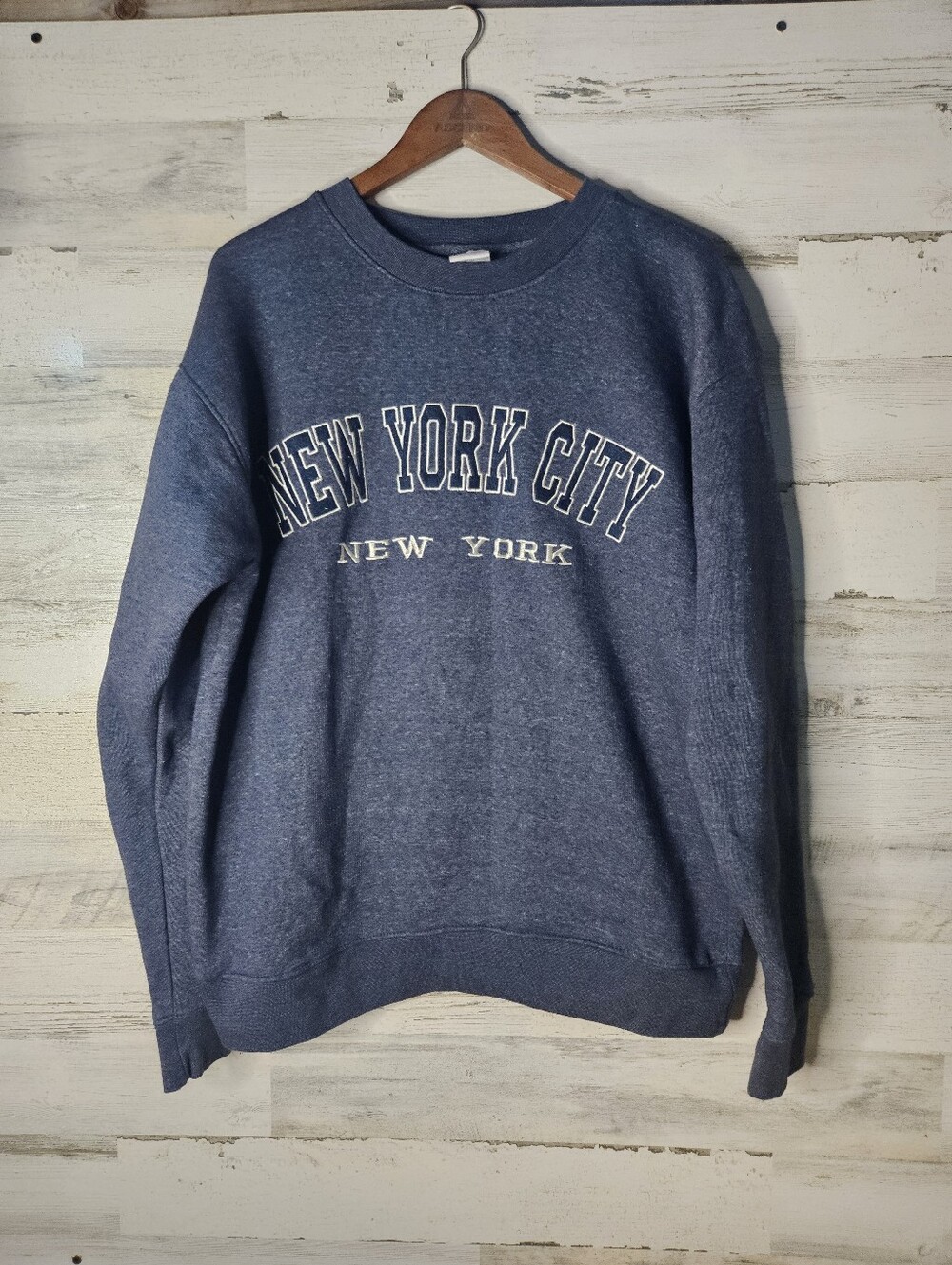 Vintage New York City NYC Travel Tourist Shirt Navy Mens Large Crazy Apparel